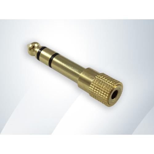 3.5mm - 6.5mm step-up connector for earphones with 3.5mm connector